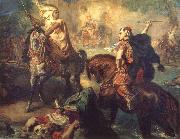 Theodore Chasseriau Arab Chiefs Challenging Each other to Single Combat Sweden oil painting artist
